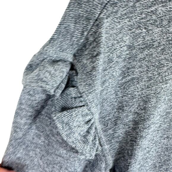 Tahari Gray Long Sleeve Ruffled Long Sleeve Tight Knit Pullover Sweater Size S - Picture 3 of 8